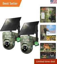 Advanced 4G LTE Outdoor Camera Set - Solar Powered with Wildlife Detection