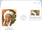 S08-7146, INDIAN HEADDRESSES: SHOSHONE, FLEETWOOD FIRST DAY COVER