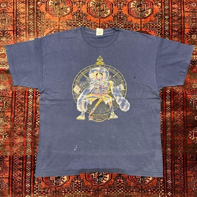 #ad One Piece Luffy Navy T Shirt Mens L Euro Anime Manga Fruit of the Loom 80s New $258.99