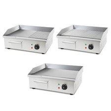 VERTES Grillplatte Bratplatte Plancha Grill Elektrisch 3000W Grillfl&auml;che 55x35cm