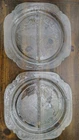 Pair Of Divided Federal Glass Co. Vintage Madrid Pattern Depression Glass