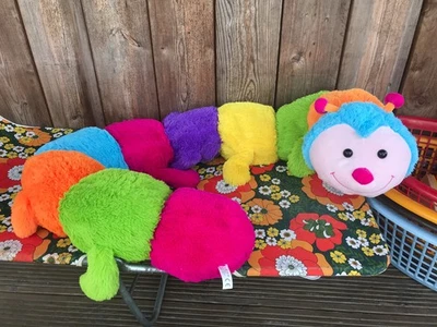 JUMBO SMYTHS CATERPILLAR BRIGHTLY COLOURED "CLEO" CUDDLY SOFT TOY 12M + - Image 1 of 4