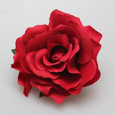 Rose Flower Hair Clips Hawaiian Beach Wedding Barrette Boho Women Accessories - Image 1 of 4