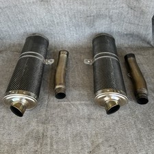Ducati Monster 2000 M750 Carbon Fiber Mufflers Left And Right