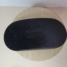 Tom Ford Brown Velvet Eyeglass Case Hard Shell Logo Embossed
