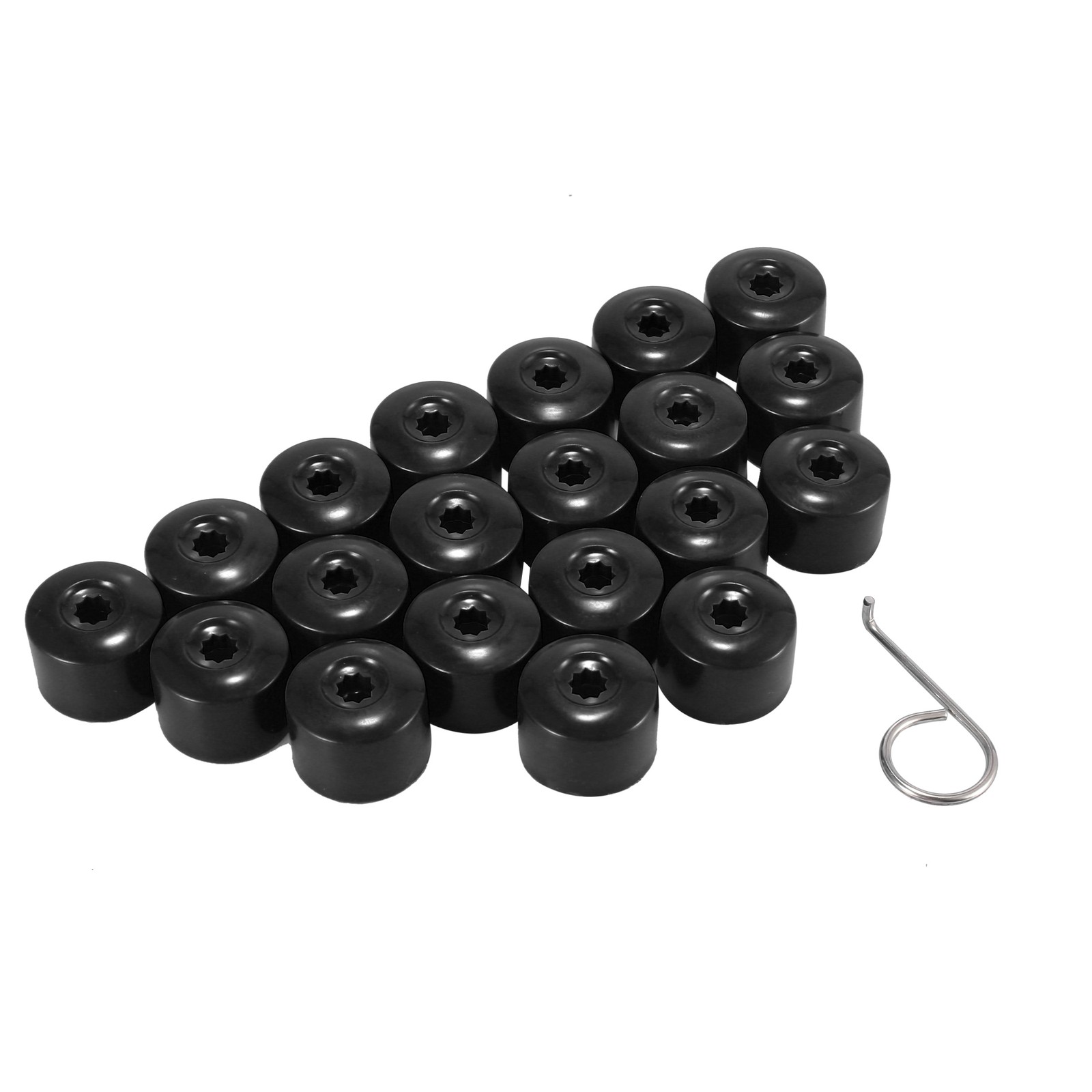 Pack of 1 For VW Black Wheel Lug Nut Covers Cap with Remove Dismantle Tool
