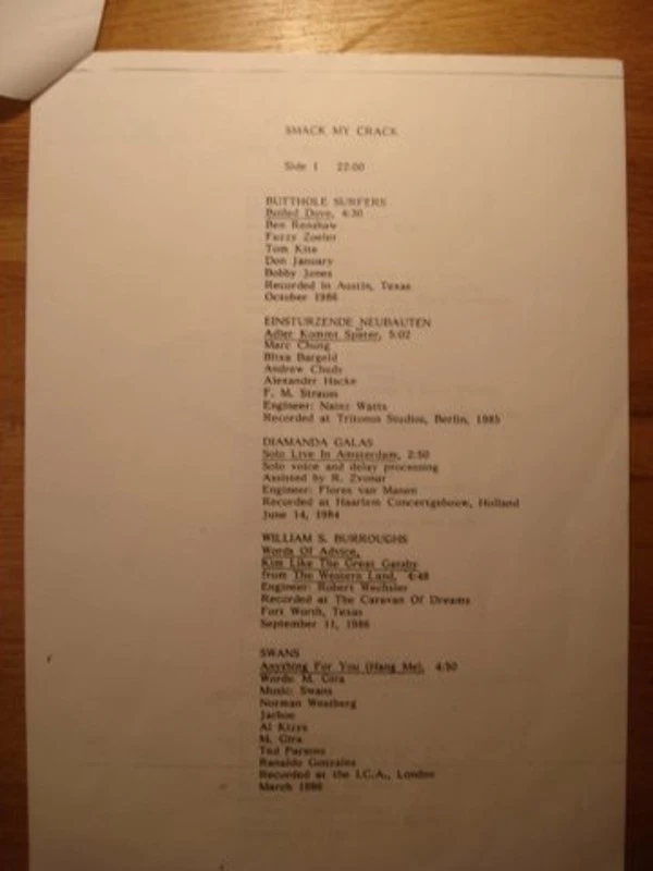 Tom Waits, Nick Cave, Diamanda Galas, WS Burroughs, Einstürzende ... RARE LP Foto 2 de 3