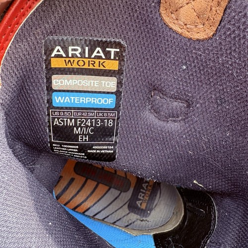 Mens ARIAT Workhog XT VentTEK Waterproof Carbon Toe Leather Work Boots 9.5D - Picture 11 of 19