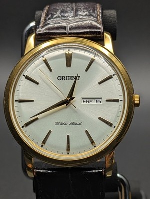 ORIENT UG1R-A0-B Men's Quartz Watch 40.5mm Big Face Leather From Japan