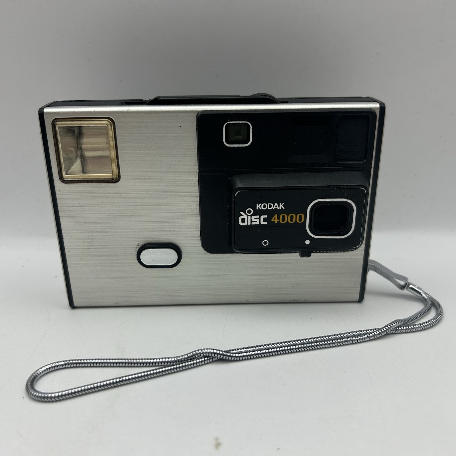 Vintage 1980s Silver Eastman Kodak Disc 4000 Camera Metal Strap - Untested