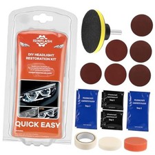 Car Headlight Restoration Kit, 3 Easy Steps to Restore Sun Damaged bagged