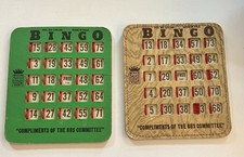 Vintage Finger Tip Reusable Bingo Cards W/Plastic Slides Lot Of 2 Made In USA