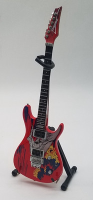AXE HEAVEN Joe Satriani Signature Silver Surfer MINIATURE Guitar Display Gift
