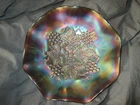 8 1/2 Inch Northwood Grape & Cable Bowl,Scalloped Edge
