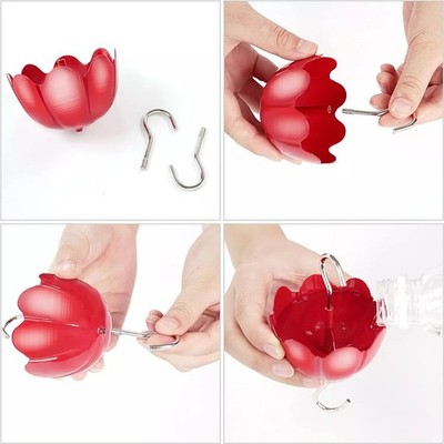 Kolibri -Feeder Metall Ameisenschutz Roter Tulpe Ameisengraben Ameisengraben