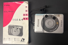 Canon IXUS L-1 APS Film Camera 26mm 2.8 With Manual– Untested