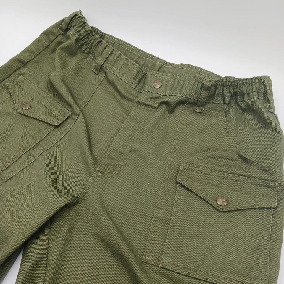 Pantalones Boy Scout De Colección Para Hombres 36x32 Verde BSA Uniforme Carga Unión Hechos en EE. UU. Foto 3 de 4