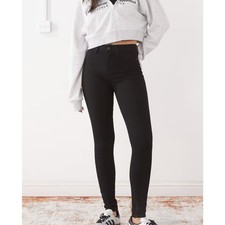 Image of NEW NWT NOISY MAY Callie Skinny High Waist Denim Black Sz 25