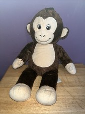 RETIRED 18" BAB Build A Bear Smiling Chimpanzee Plush Brown Monkey Stuffed Ape