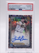 BOSTON BATEMAN 2024 BOWMAN CHROME DRAFT 1ST PEANUTS SSP AUTO 5/5 PSA 10 Q0165