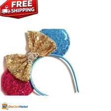 Sequin Mouse Ears in Iridescent Colors - Perfect for Birthdays  Parties 