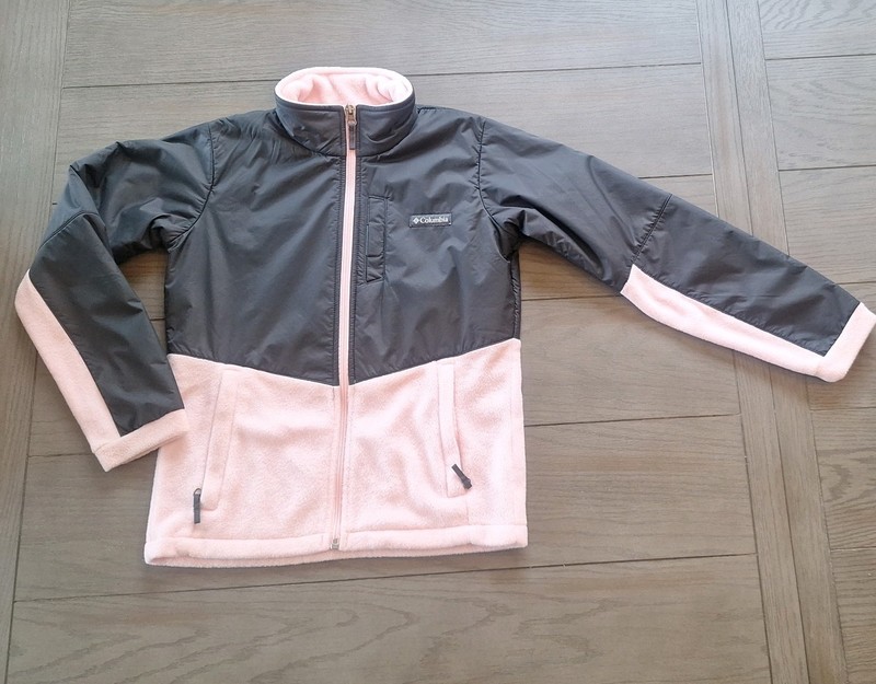 Columbia Girls Jacket Light Pink/Charcoal- Size M
