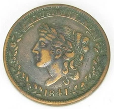 Hard Times Token Not One Cent, HT 58, Extremely Fine, #294