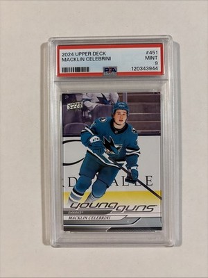 2024-25 Upper Deck MACKLIN CELEBRINI Young Guns Sharks Rookie RC #451