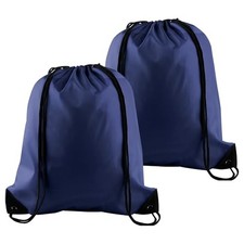 Pcs Drawstring Bags Bulk Drawstring Backpack String Backpack Cinch 2 Navy Blue