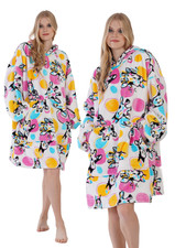 Sweatshirt-Decke, &uuml;bergro&szlig;e Decke, Pl&uuml;sch-Sweatshirt, 2-in-1-Bademantel