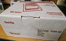 TENEX 500 Class Desktop Open  Card File - Black - New! 20109