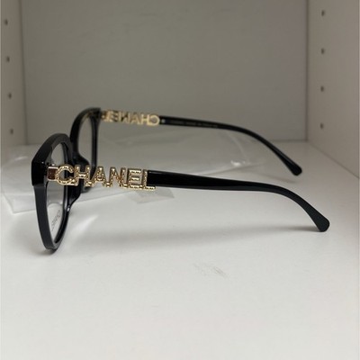 CHANEL 0748 Women s Black Square Full Rim Eyeglass Frames 52-20-142