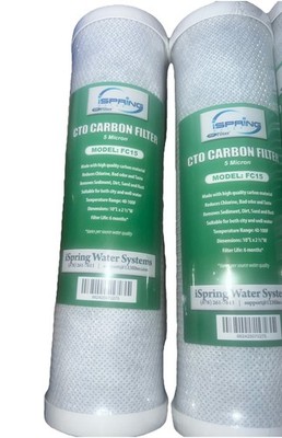 (QTY 2) iSpring FC15 Replacement CTO Carbon Water Filter Cartridge
