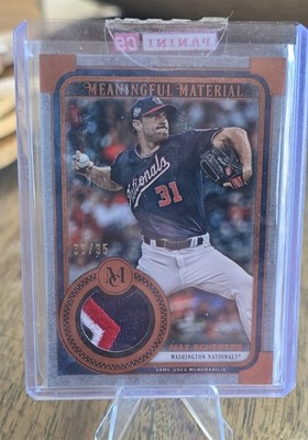 2019 Topps Museum Collection - Meaningful Material Patch Relics Max Scherzer...