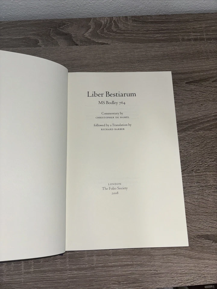 Folio Society Limited Edition Liber Bestiarum MS Bodley 764 Commentary Only Foto 4 de 4