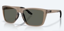 NEW Costa Del Mar MAINSAIL XL Matte Brown Smoke / Gray Polarized Glass 580G