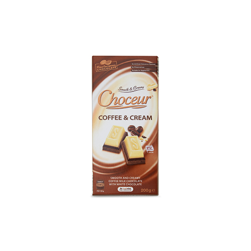 Choceur Coffee and Cream Chocolate Block Bar 200g - Aldi Chocolate