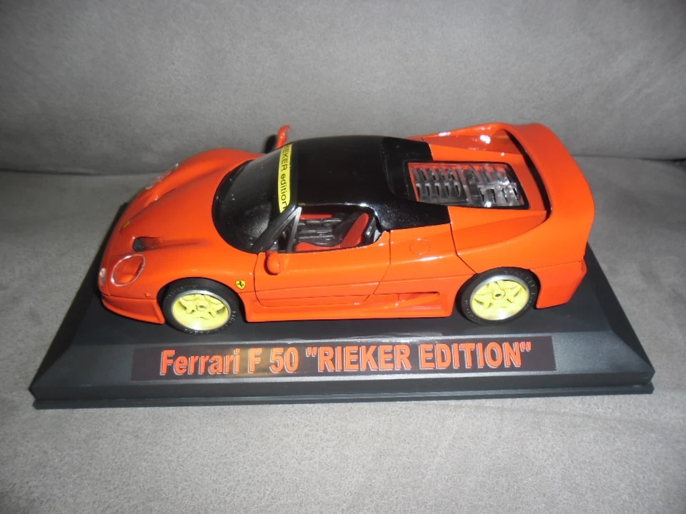FERRARI F 50 "RIEKER EDITION" 1:18 SINGLE PIECE CUSTOM-MADE WITH DISPLAY - Image 3 of 4