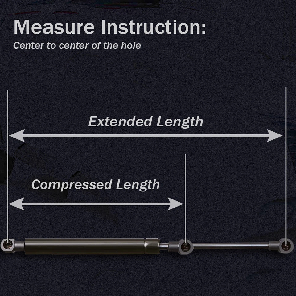 2X Hood Lift Supports Struts Shocks For Mercedes-Benz SLK280 SLK300 SLK350 SLK55 - Image 4 of 4