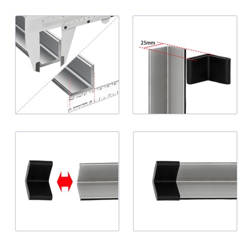 Flyshop 24 Stück Gummi Winkel Eisenkappen Regal Beinschoner Bettrahmen Endkappen  - Bild 3 von 10