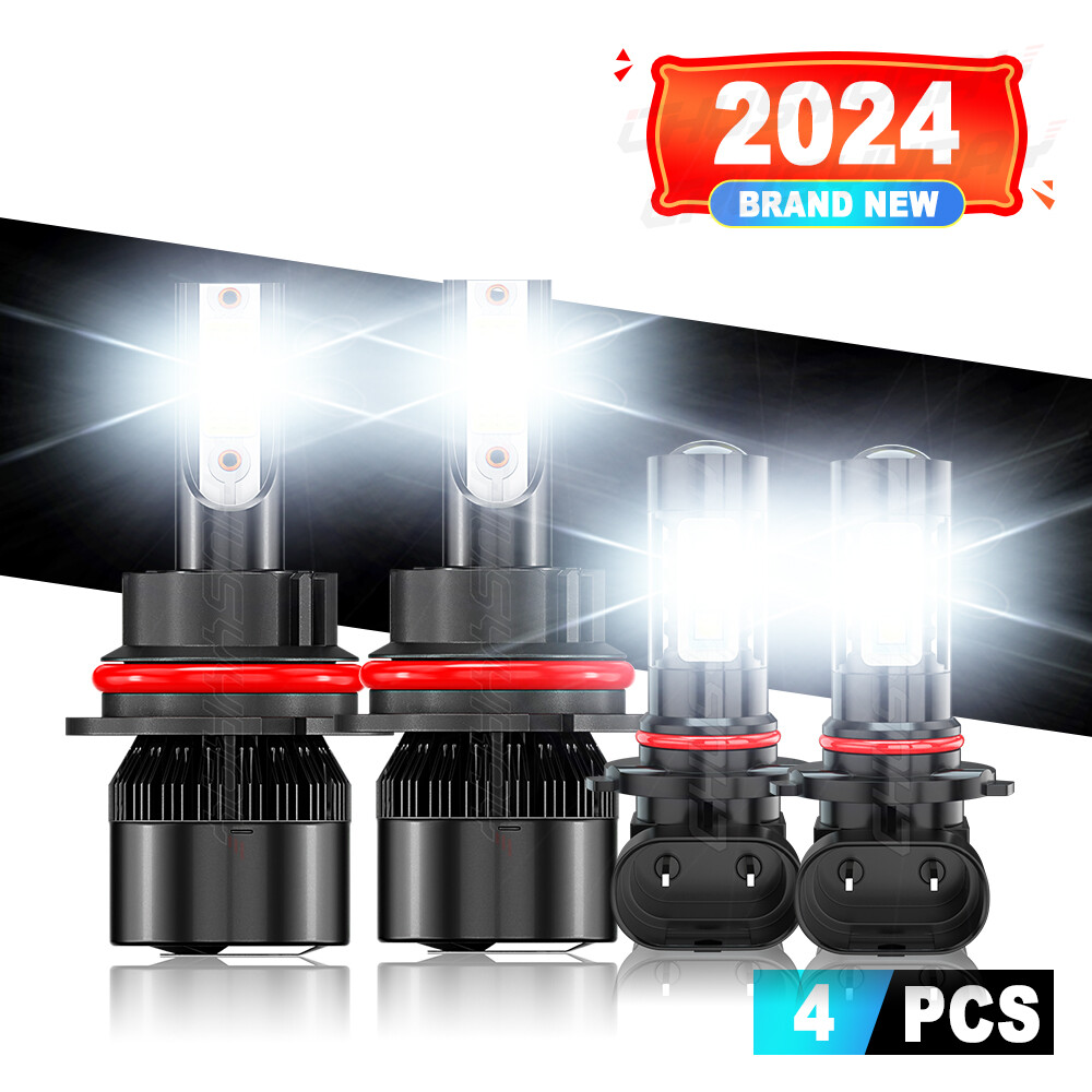 White LED Headlight High Low+ Fog Light Bulbs Combo Kit For Chevy Trax 2019-2020