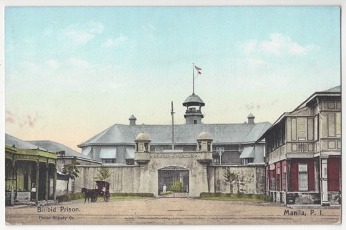 1910 Manila, Philippinen - Bilibad Gefängnis - Vintage Postkarte