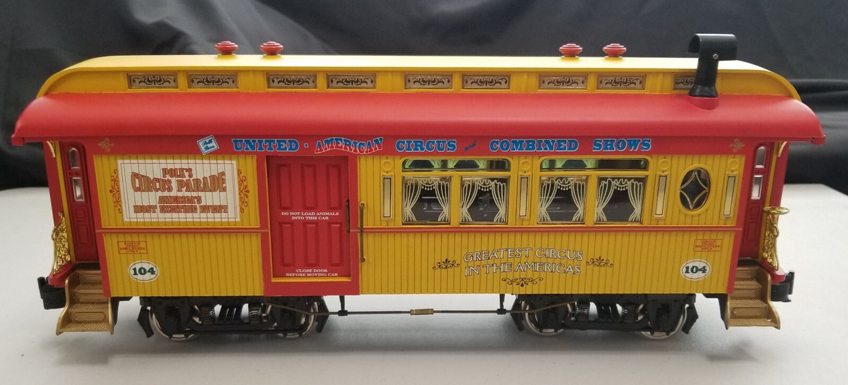 鉄道模型 f308-34 ARISTO CRAFT TRAINS PASSENGERCAR Aristo Craft Trains Wood/Sierra Style Passenger Car Circus