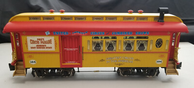 鉄道模型 f308-34 ARISTO CRAFT TRAINS PASSENGERCAR Aristo Craft Trains Wood/Sierra Style Passenger Car Circus