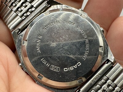 ⭐️ Vintage CASIO H101 MARLIN 80's DIGITAL WATCH 106 Stainless