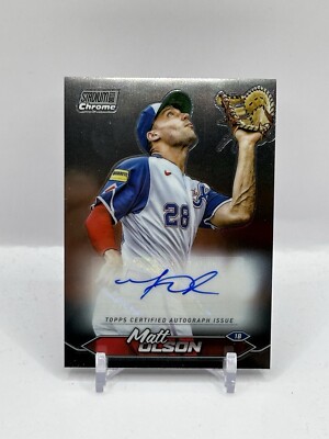 2024 Topps Stadium Club #SCCA-MO Matt Olson Chrome Auto Autograph 