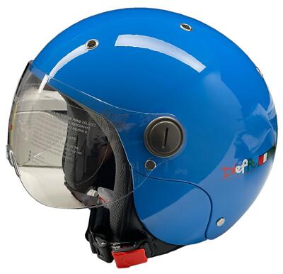 Casco Jet Bimbo Bambino Dieffe Con Visiera