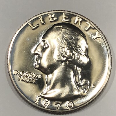 1970 S WASHINGTON QUARTER PROOF (CLAD) GUARANTEED GEM * direct 