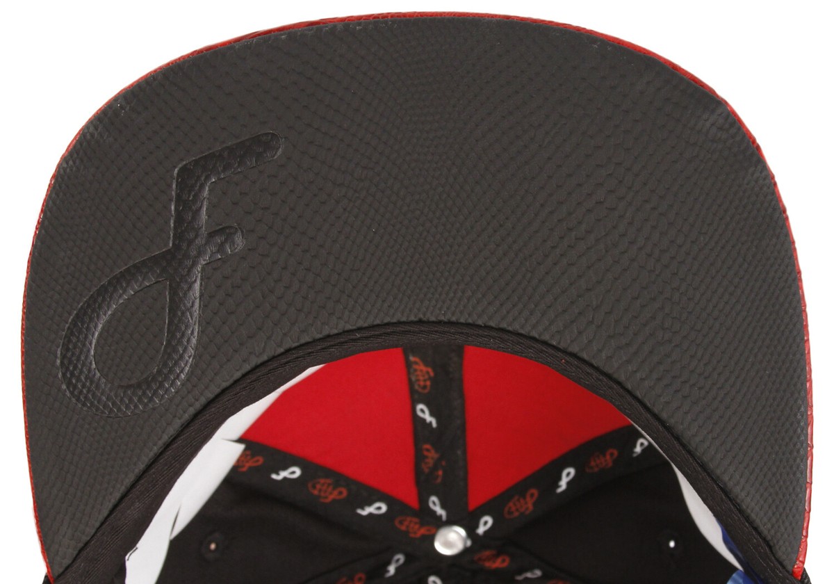 Flat Fitty FAD Strapback Cap Hat, Black and Red, One Size | eBay