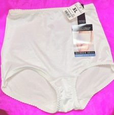 Rare Vtg Delicates XL Second Skin Satin Shiny Wet Brief Panties White New